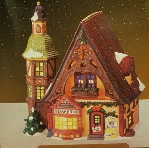 Never used lighted Porcelain Christmas decor